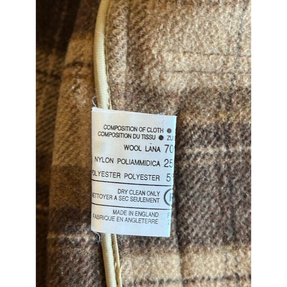 Burberry London Duffle Coat XS Camel Wool Toggle Hooded Made in England Vtg - Picture 15 of 16